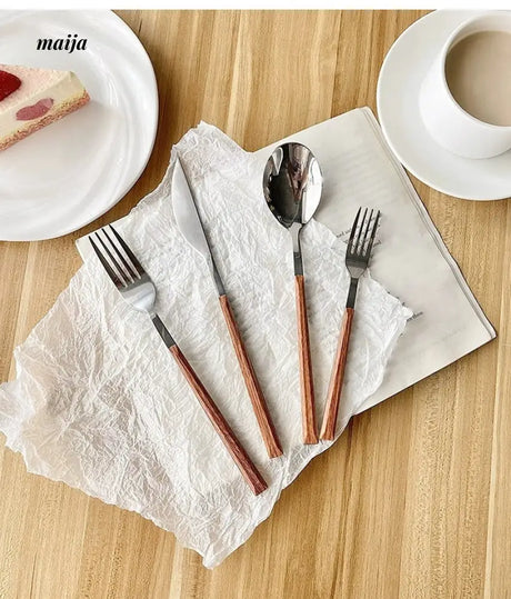 BANKE Stainless Steel Coffee Dessert Spoon Fork Set from BANKE