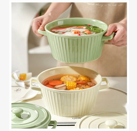 MOSE Striped Double-Ear Soup Bowl from MOSE