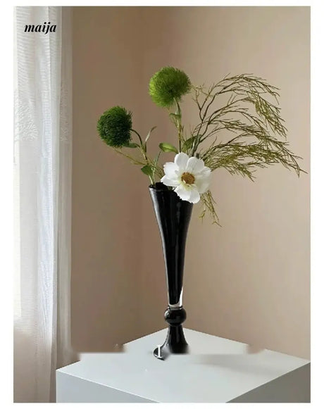 GUIFOU Black High Foot Vase from GUIFOU