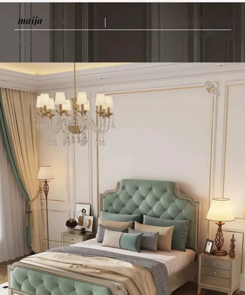 JANE FINA Vanxing Gold Velvet Bed from JANE FINA