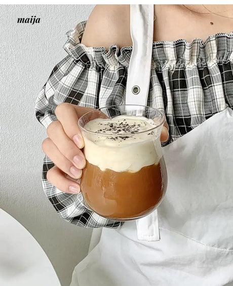 BANKE Tulip-Shaped Retro Coffee Glass Cup from BANKE