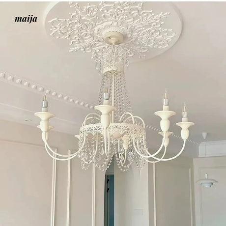 NANCY French Cream Style Crystal Chandelier from NANCY