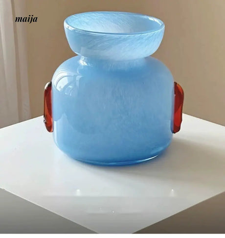 GUIFOU Sunny Blue Art Glass Vase from GUIFOU