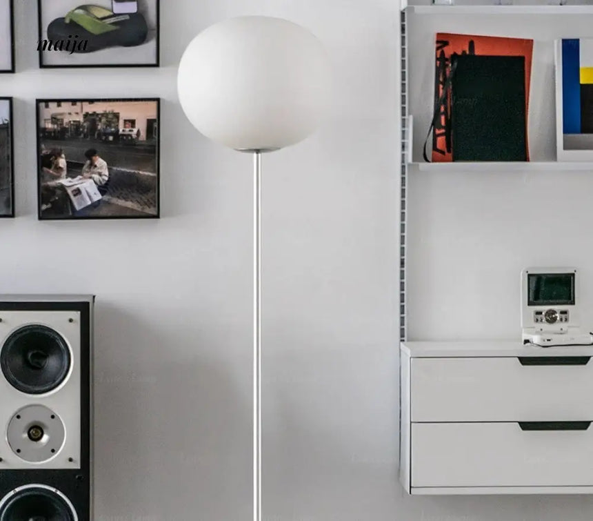 LYNN Danish Modern Glass Ball Floor Lamp from Lynn's Lamp
