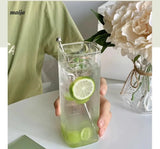 BANKE Rectangular Transparent Glass Cold Drink Cup from BANKE