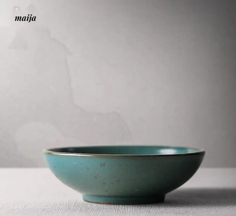 JOTO Eight Year Rough Ceramic Fruit Plate Handmade Retro Dish from MOSE