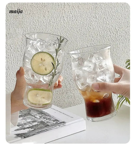BANKE Large Capacity Transparent Glass Ice Coffee Cup from BANKE
