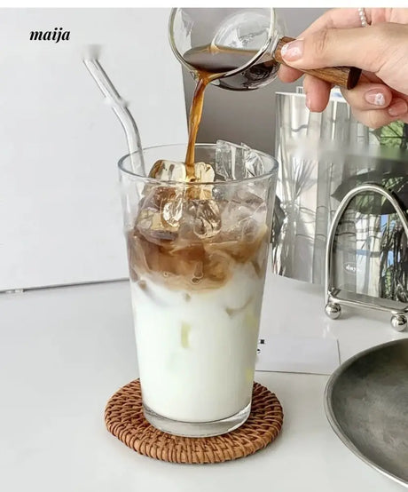 BANKE Straw Glass Milk Coffee Drinking Cup from BANKE