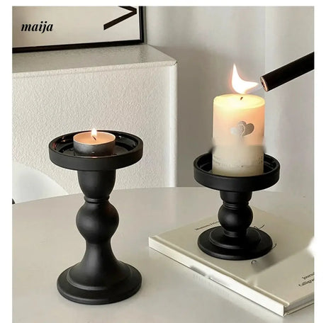 BANKE Retro Black Glossy Candle Decorations from BANKE