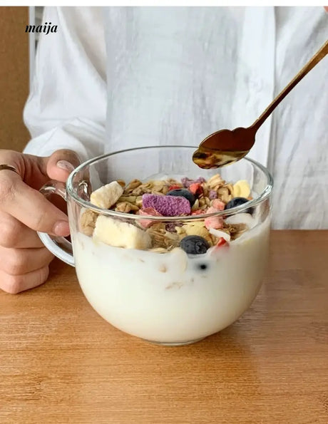 BANKE Glass Yogurt Breakfast Cup with Lid from BANKE