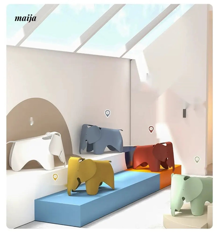 LOWERLEFT Decorative Children's Shoes Changing Stool from Lower Left