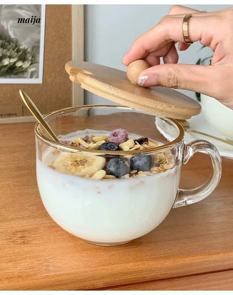 BANKE Glass Yogurt Breakfast Cup with Lid from BANKE
