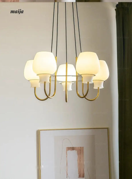 LYNN Japanese Glossy Retro Ceiling Lamp from Lynn's Lamp
