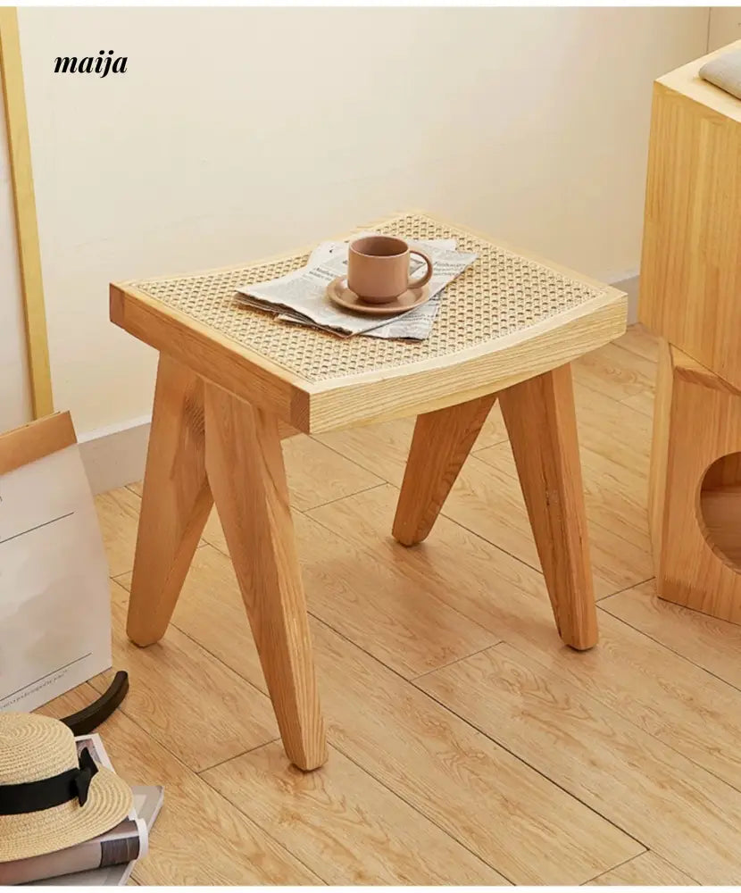 19 DREAM SPACE Japanese Entryway Shoe Stool from 19 DREAM SPACE