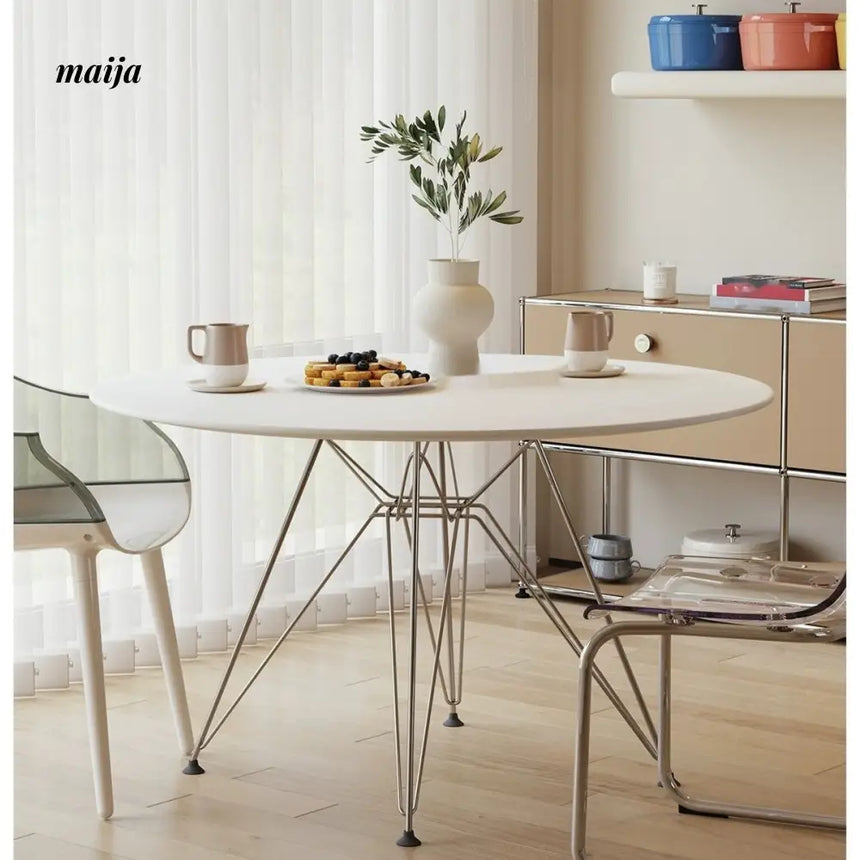 LOWERLEFT White Round Dining Table from HOBBYTREE
