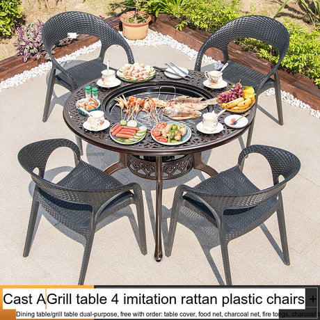 MOJIA Aurelia Outdoor Garden Barbecue Dining Set with Modern Appeal from MOJIA