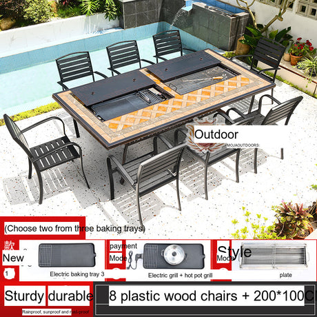 MOJIA Yannis Smokeless Electric Korean BBQ & Hot Pot Grill Table from MOJIA
