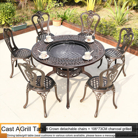 MOJIA Aurelia Outdoor Garden Barbecue Dining Set with Modern Appeal from MOJIA