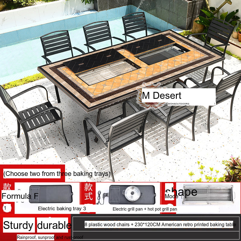 MOJIA Yannis Smokeless Electric Korean BBQ & Hot Pot Grill Table from MOJIA