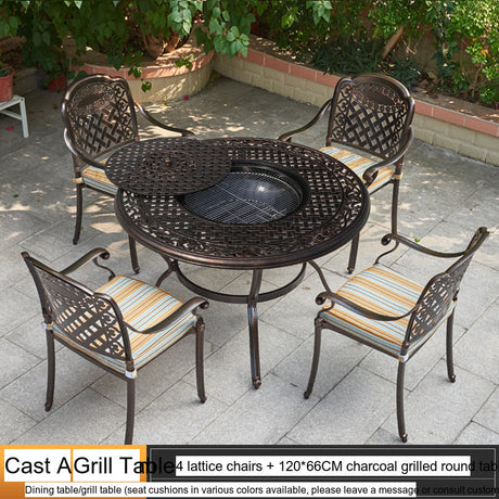 MOJIA Aurelia Outdoor Garden Barbecue Dining Set with Modern Appeal from MOJIA
