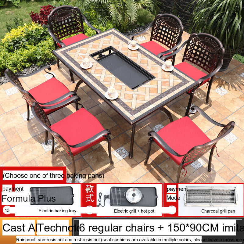 MOJIA Yannis Smokeless Electric Korean BBQ & Hot Pot Grill Table from MOJIA
