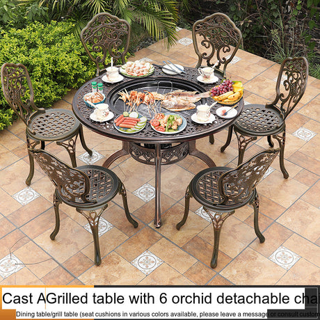 MOJIA Aurelia Outdoor Garden Barbecue Dining Set with Modern Appeal from MOJIA