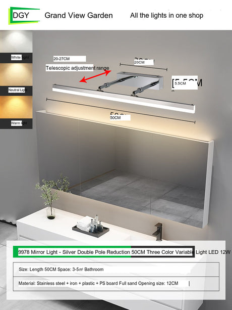 GVG Telescopic Mirror Cabinet Interior Light from GVG