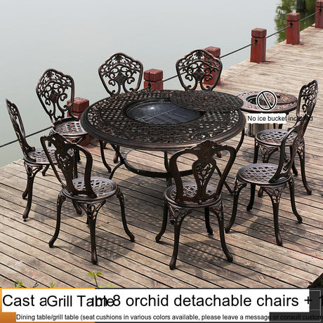 MOJIA Aurelia Outdoor Garden Barbecue Dining Set with Modern Appeal from MOJIA