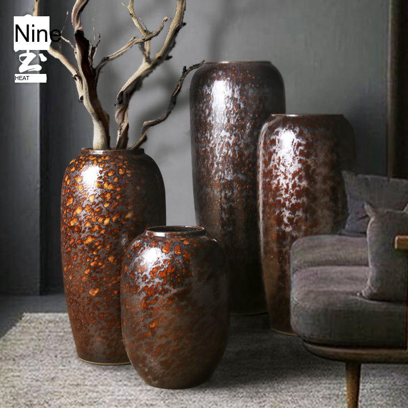 JOTO Retro Floor Ceramics Chinese Style Living Room Decor from JOTO