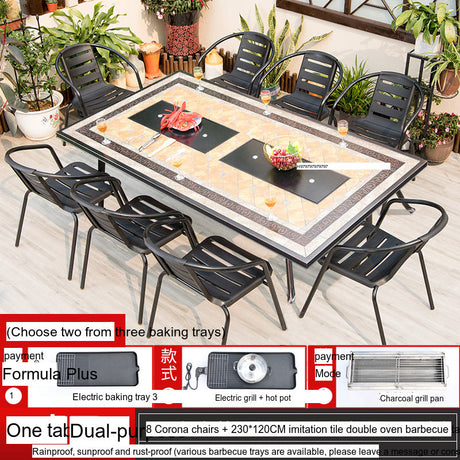 MOJIA Yannis Smokeless Electric Korean BBQ & Hot Pot Grill Table from MOJIA