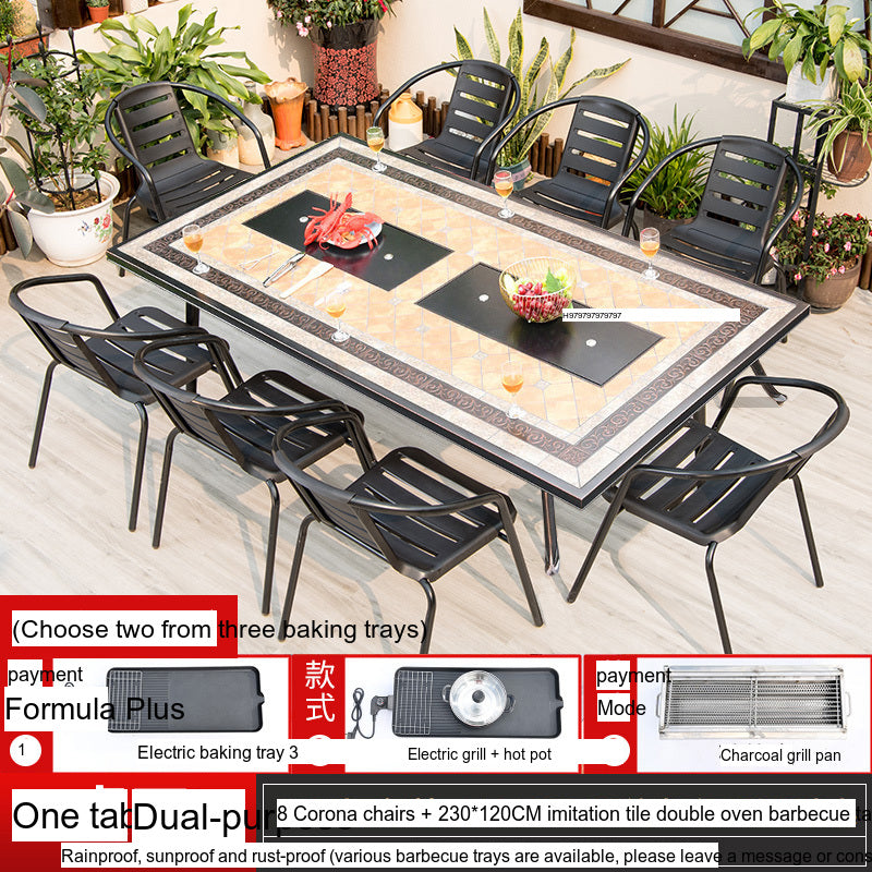 MOJIA Yannis Smokeless Electric Korean BBQ & Hot Pot Grill Table from MOJIA