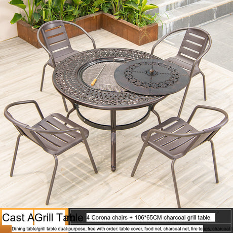 MOJIA Aurelia Outdoor Garden Barbecue Dining Set with Modern Appeal from MOJIA