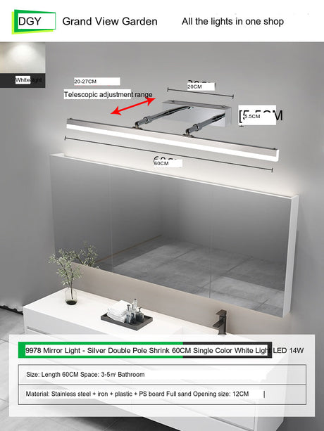 GVG Telescopic Mirror Cabinet Interior Light from GVG