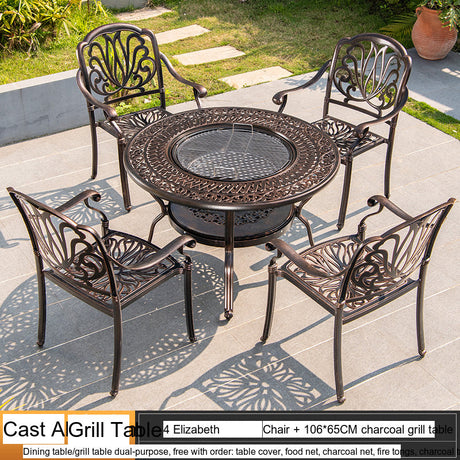 MOJIA Aurelia Outdoor Garden Barbecue Dining Set with Modern Appeal from MOJIA