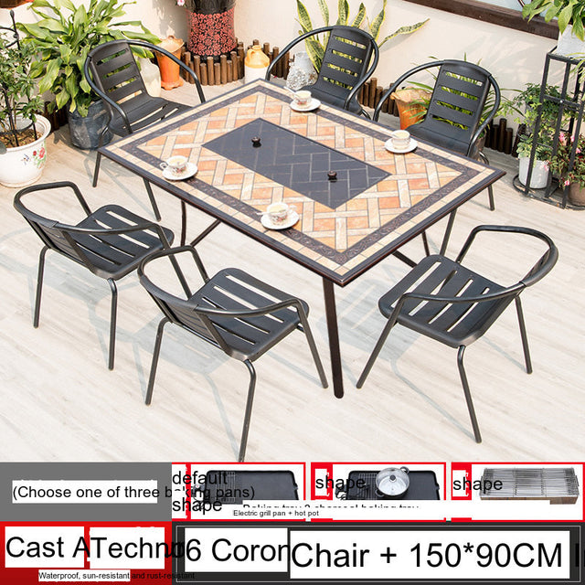 MOJIA Yannis Smokeless Electric Korean BBQ & Hot Pot Grill Table from MOJIA