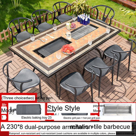 MOJIA Yannis Smokeless Electric Korean BBQ & Hot Pot Grill Table from MOJIA