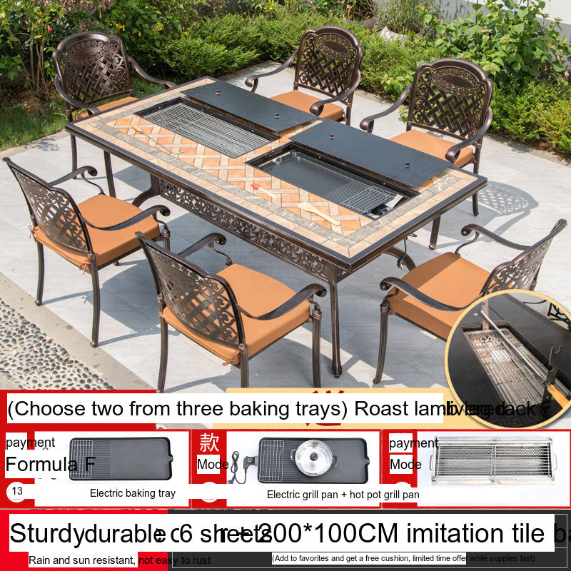 MOJIA Yannis Smokeless Electric Korean BBQ & Hot Pot Grill Table from MOJIA