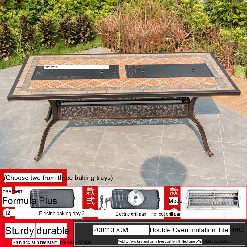 MOJIA Yannis Smokeless Electric Korean BBQ & Hot Pot Grill Table from MOJIA