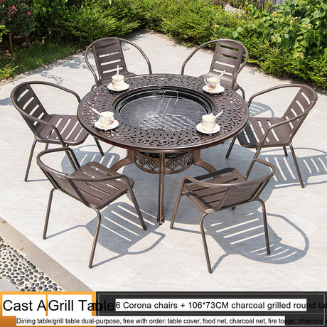 MOJIA Aurelia Outdoor Garden Barbecue Dining Set with Modern Appeal from MOJIA