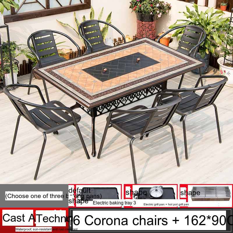 MOJIA Yannis Smokeless Electric Korean BBQ & Hot Pot Grill Table from MOJIA