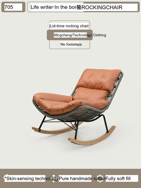 WEIWU Noah Rattan Belly Rocking Chair from WEIWU