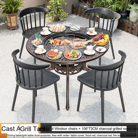MOJIA Aurelia Outdoor Garden Barbecue Dining Set with Modern Appeal from MOJIA