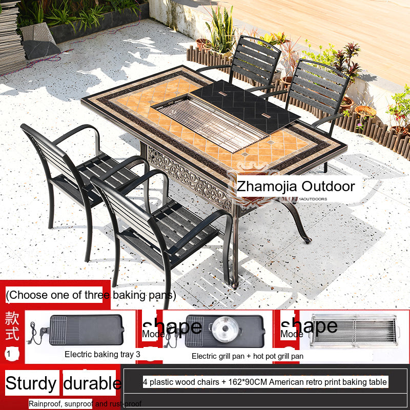 MOJIA Yannis Smokeless Electric Korean BBQ & Hot Pot Grill Table from MOJIA