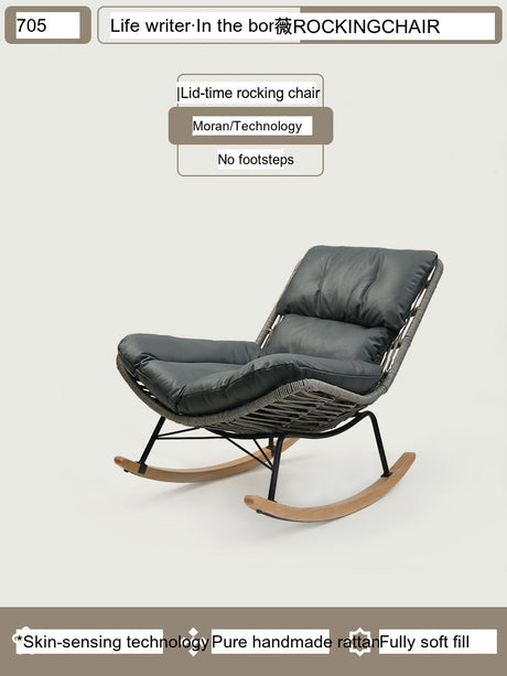 WEIWU Noah Rattan Belly Rocking Chair from WEIWU