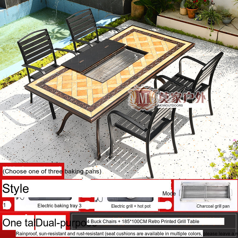 MOJIA Yannis Smokeless Electric Korean BBQ & Hot Pot Grill Table from MOJIA