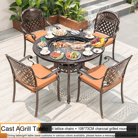 MOJIA Aurelia Outdoor Garden Barbecue Dining Set with Modern Appeal from MOJIA