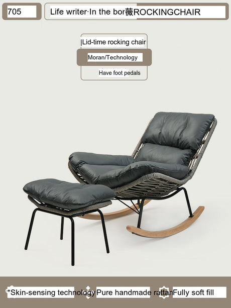 WEIWU Noah Rattan Belly Rocking Chair from WEIWU