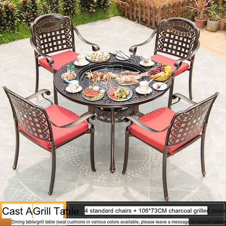 MOJIA Aurelia Outdoor Garden Barbecue Dining Set with Modern Appeal from MOJIA