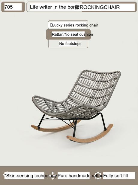 WEIWU Noah Rattan Belly Rocking Chair from WEIWU