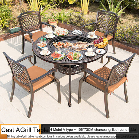 MOJIA Aurelia Outdoor Garden Barbecue Dining Set with Modern Appeal from MOJIA